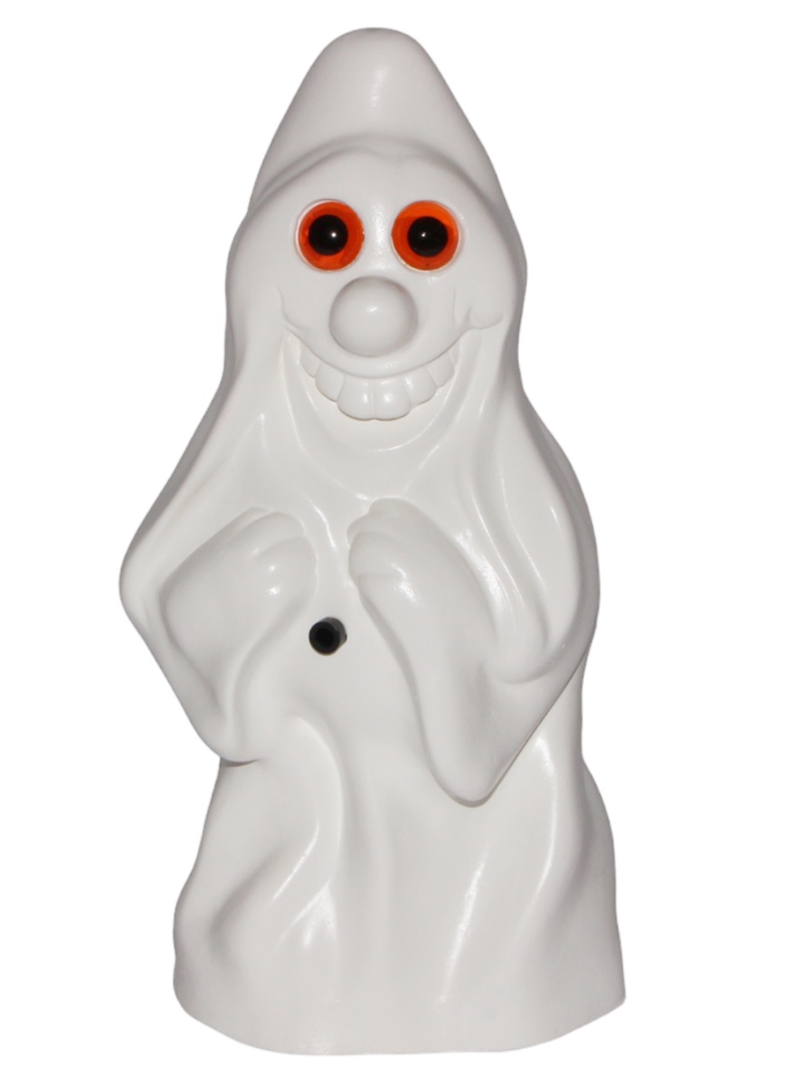 Deko Figur Geist H 35 cm  mit Bewegungsmelder Pfiff - Pfeifen Dekofigur aus Kunststoff