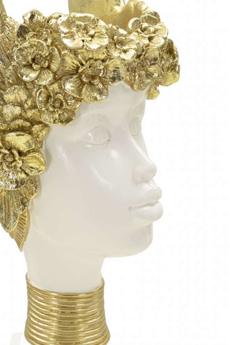 Dekofigur klassische Büste Göttin der Weisheit Athene Skulptur als Vase Behälter nutzbar H 32 cm