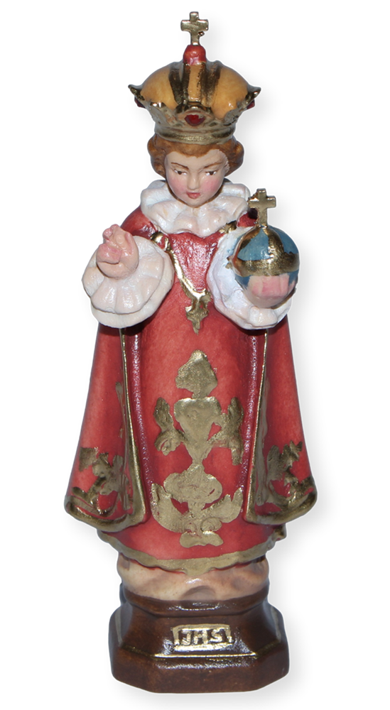Heiligenfigur Prager Jesuskind Jesulein H 12 cm Holzfigur Holzstatue Statue aus Ahornholz
