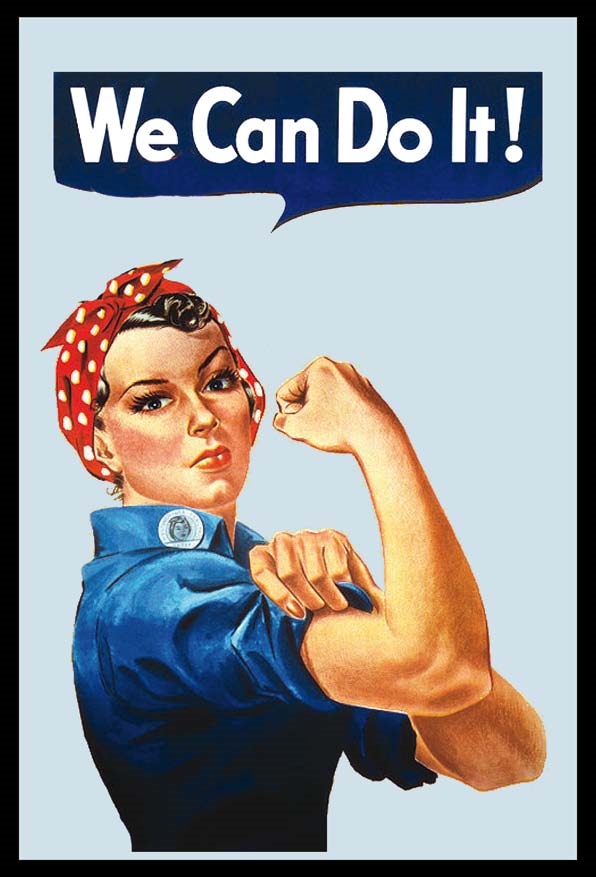 Set: 2 Spiegelbilder American Legend "We Can Do It!" 30x20 cm Wandbilder Hinterglasdruck mit Rahmen