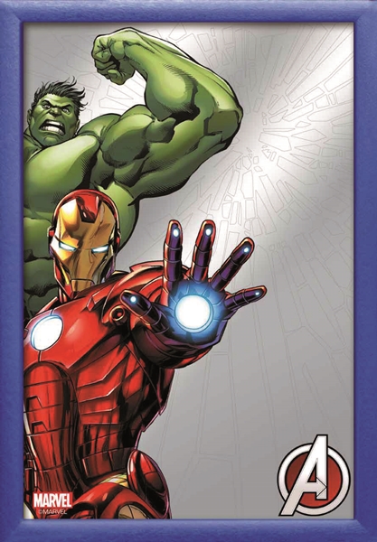Set: 2 Spiegelbilder Avengers Marvel Film Deko Bild 30x20 cm Wandbilder Hinterglasdruck mit Rahmen