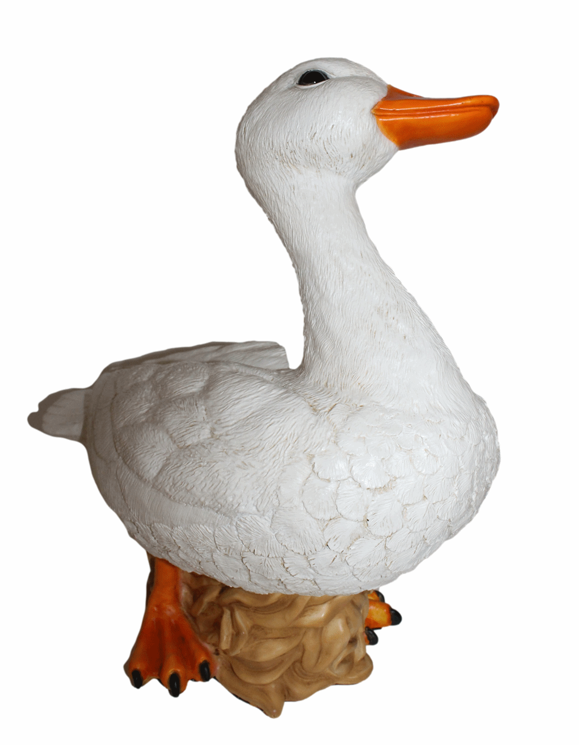 Deko Figur Gans Tierfigur weiße Gänsefigur Gänsemutter Vogel Kollektion Castagna aus Resin H 37 cm