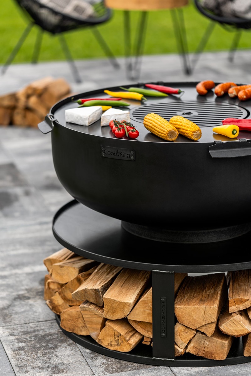 Feuerschale " Palermo XXL " Ø 60 cm Feuerstelle für den Garten Grillschale Feuerkorb aus Naturstahl