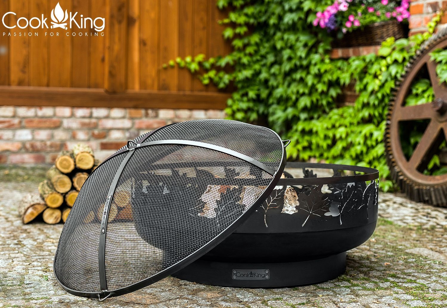 Feuerschale "Toronto" Ø 80 cm Feuerstelle für Garten aus Stahl Feuerkorb als Wärmequelle oder Grill