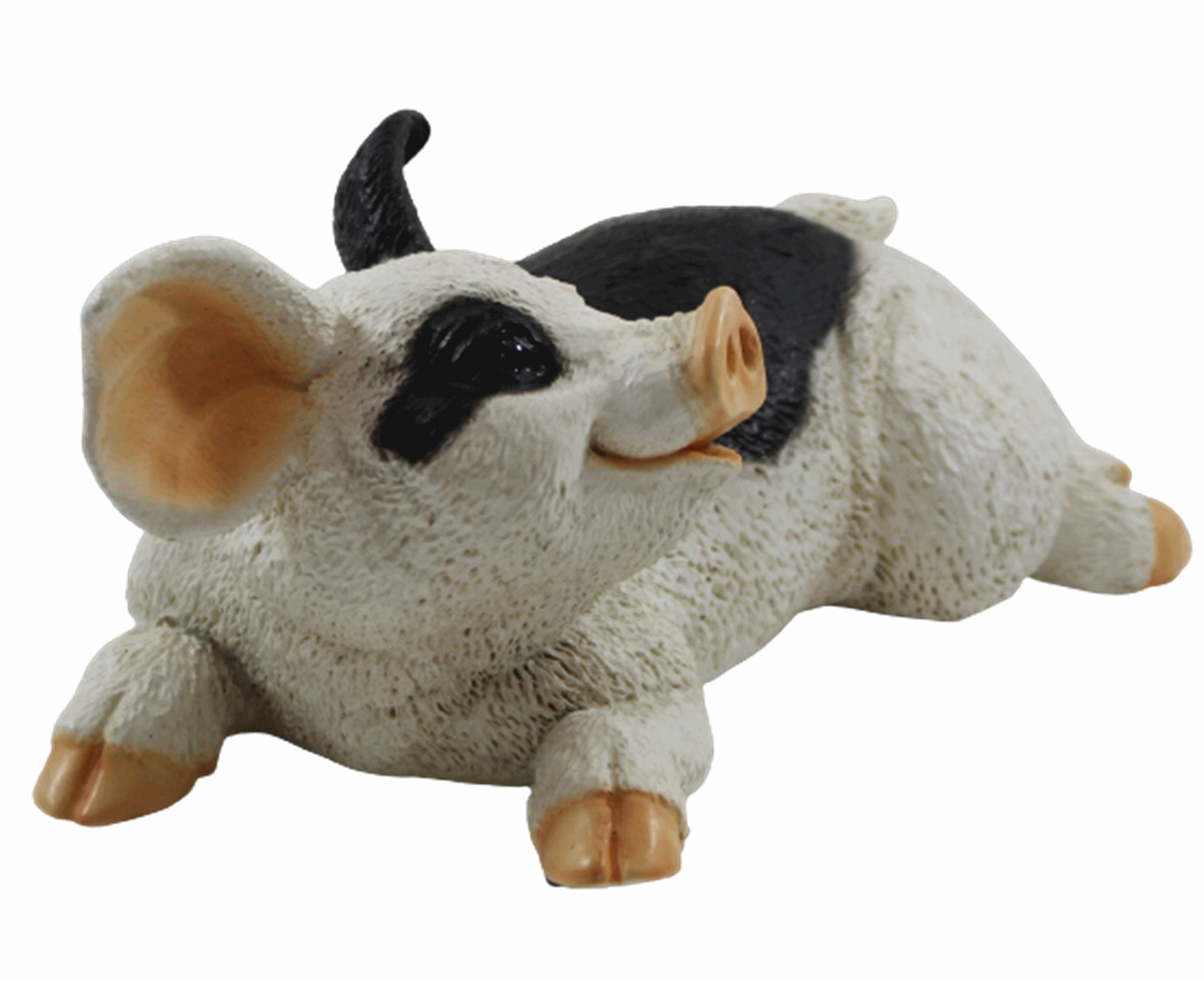 Dekofigur Tierfigur Schwein Ferkel Schweinchen gefleckt Kollektion Castagna aus Resin B 23 cm