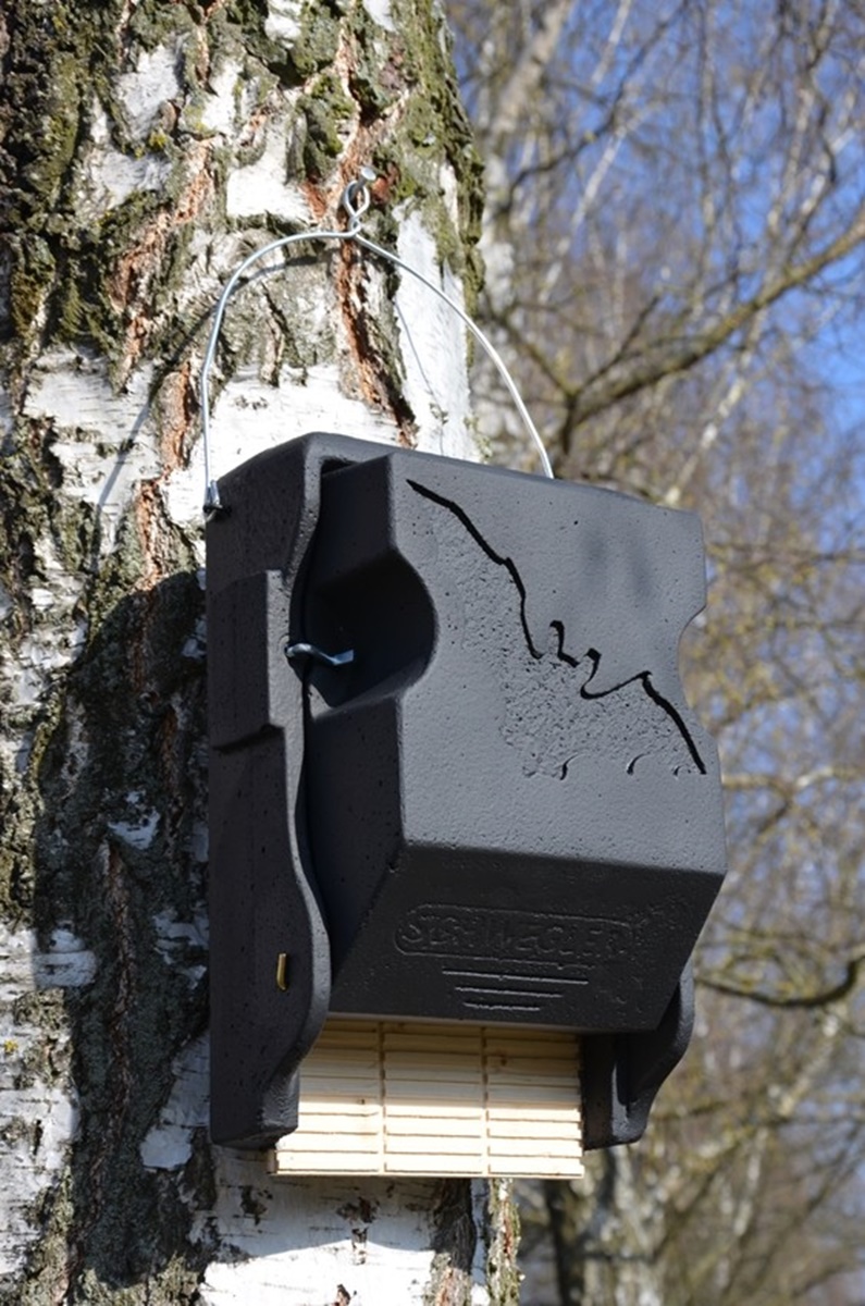 Naturschutzprodukt Fledermaus-Großraum-Flachkasten 3FF Nistkasten mit Inspektionsluke