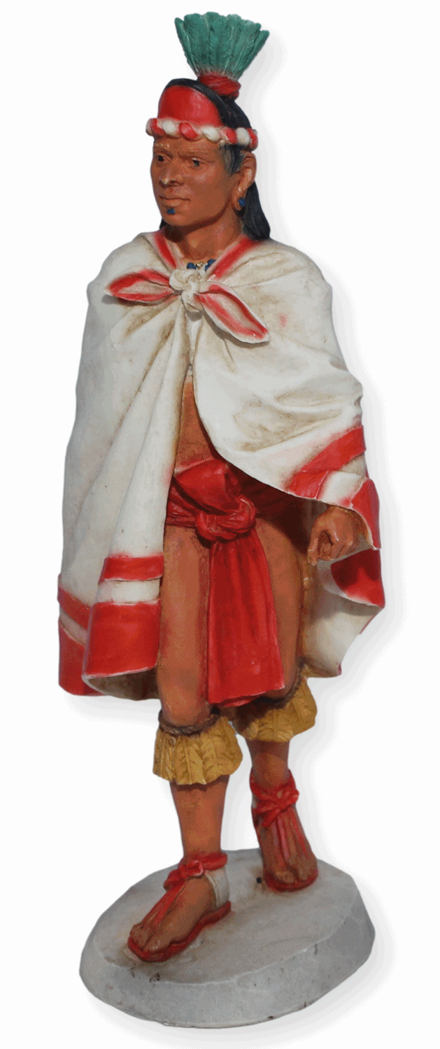 Indianerfigur Indianer Nezahualcoyotl "Hungriger Koyote" H 18,5 cm Native American Figur Castagna