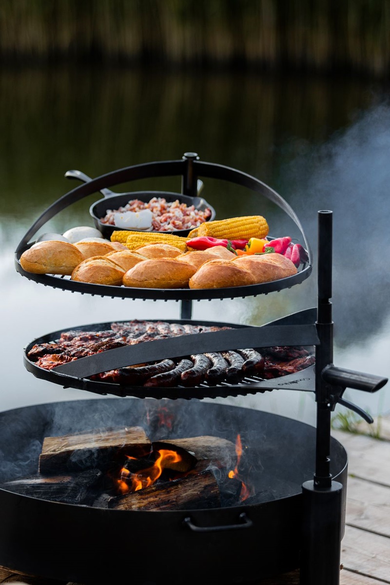 Zubehör Grillrost D 50 cm für Feuerschale Montana X und Bandito zum Befestigen am Mast aus Stahl