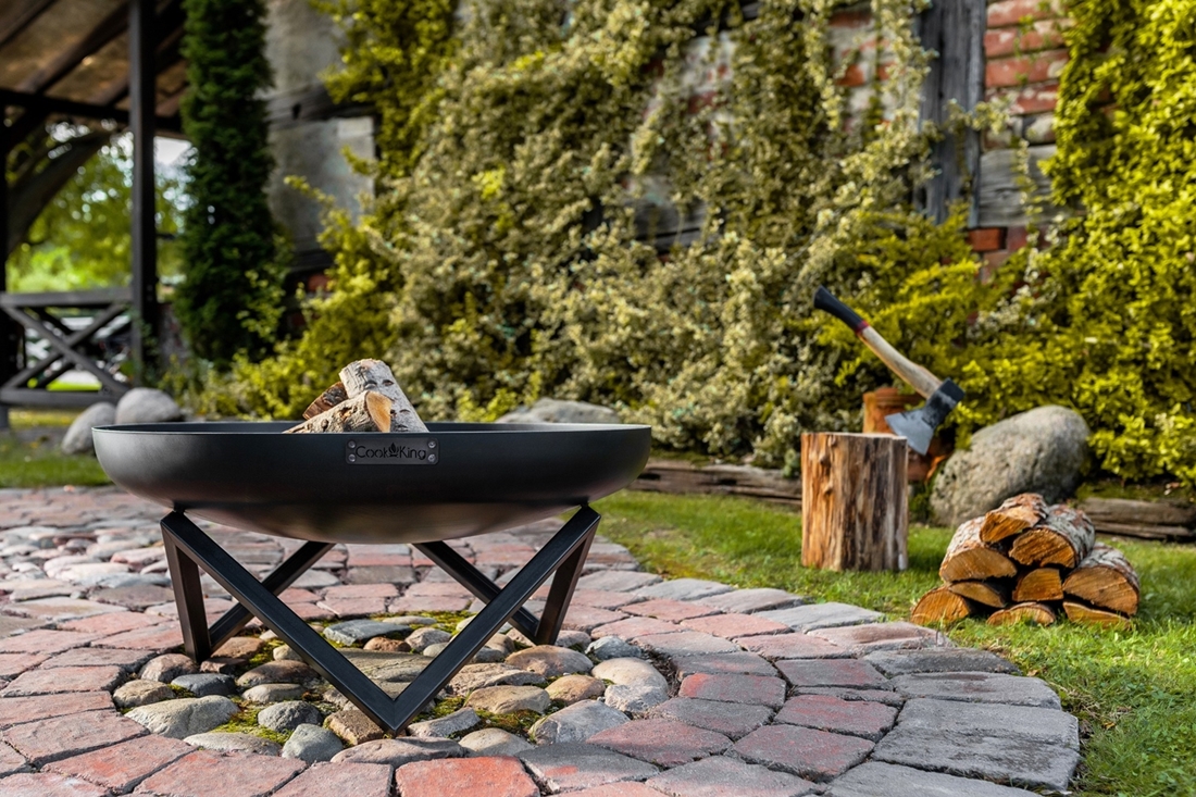 Feuerschale "Santiago" Ø 60 cm Feuerstelle für Garten aus Stahl Feuerkorb als Wärmequelle oder Grill
