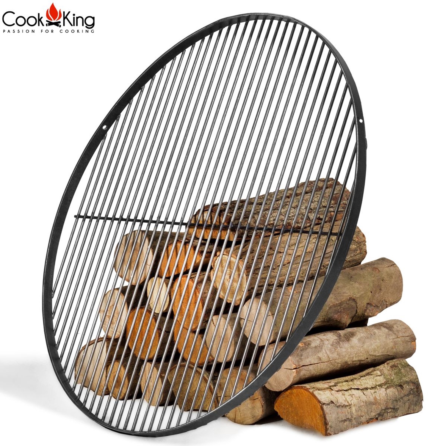 Grillrost aus Naturstahl Ø 80 cm rund Grillgitter für Schwenkgrill geeignet Rundgrill