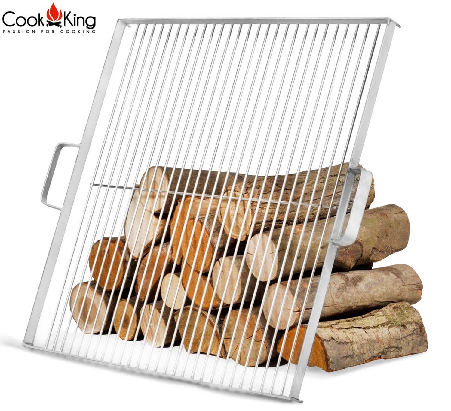 Grillrost aus Edelstahl 58x58 cm für Feuerschale Ø 80 cm Rost Grillgitter Grillen