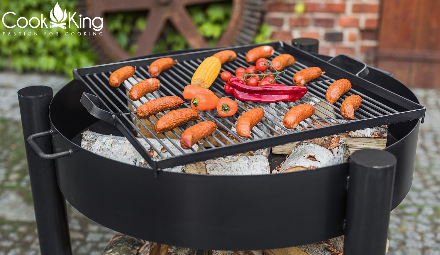 Feuerschale "Montana" Ø 80 cm Feuerstelle für Garten aus Stahl Feuerkorb als Wärmequelle oder Grill