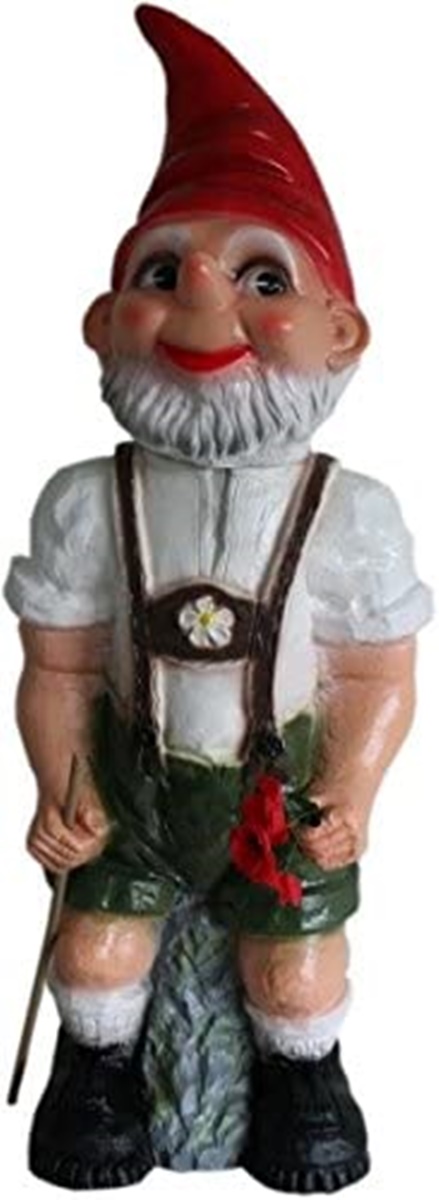 Gartenzwerg Seppel Figur XXL-Zwerg stehend H 80 cm großer Deko Zwerg Gartenfigur Kunststoff