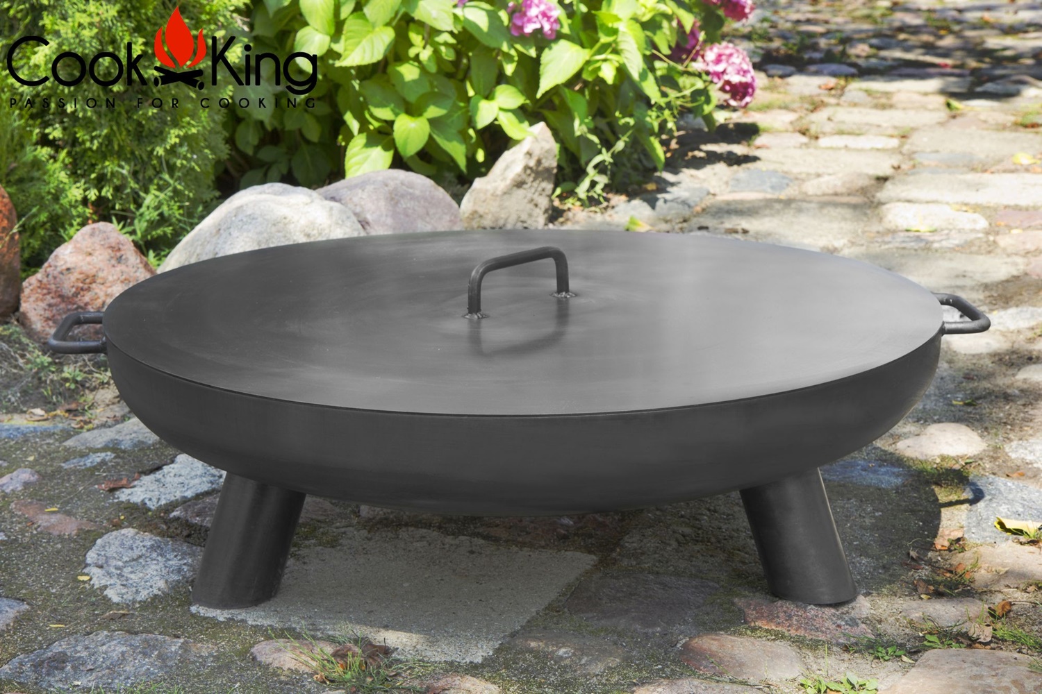 Feuerschale "Bali" Ø 100cm Feuerstelle für den Garten aus Stahl Feuerkorb als Wärmequelle oder Grill