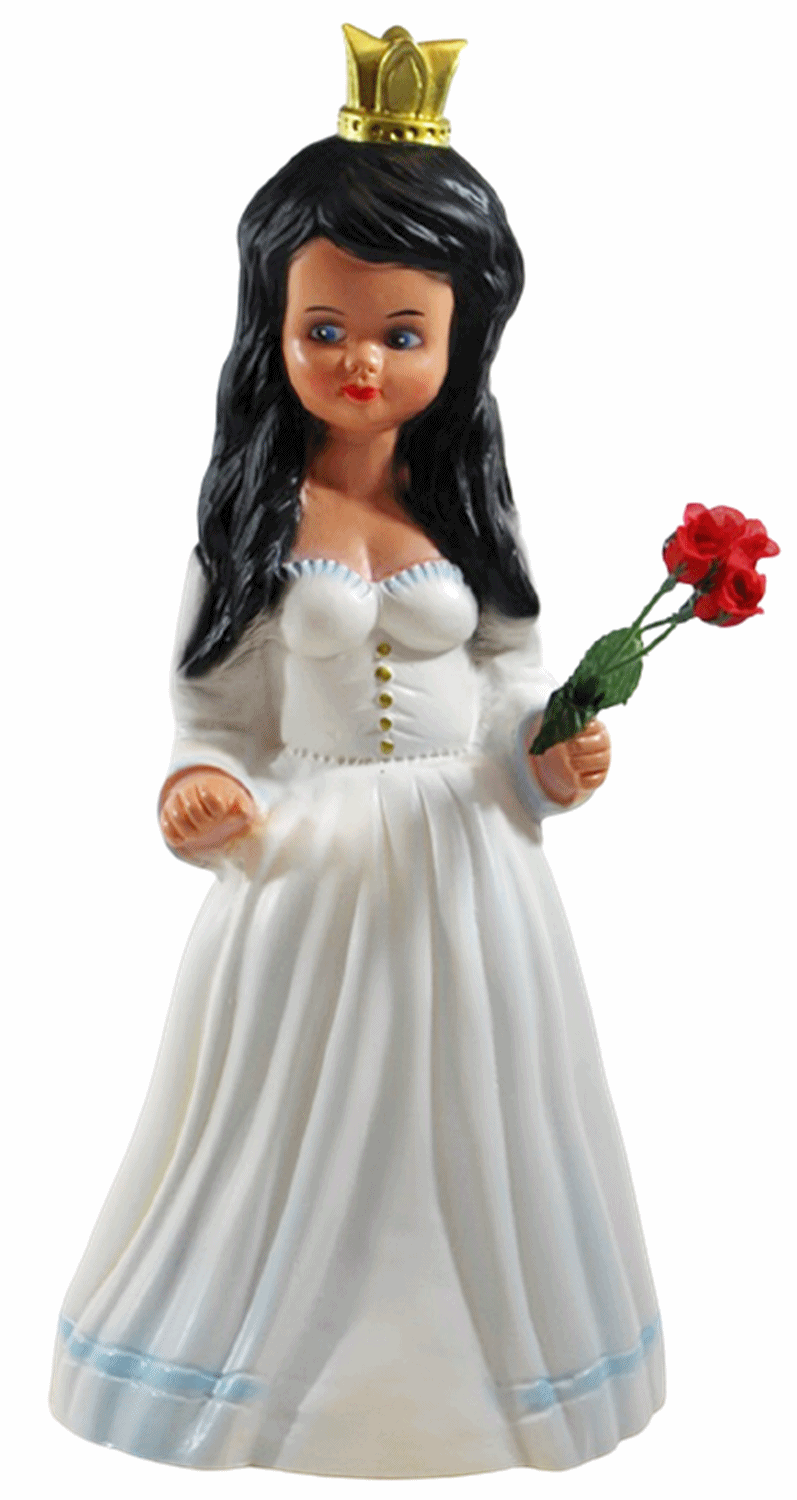 Deko Figur Schneewittchen H 40 cm und 7 Zwerge H 19-20 cm Gartenfiguren stehend als Satz