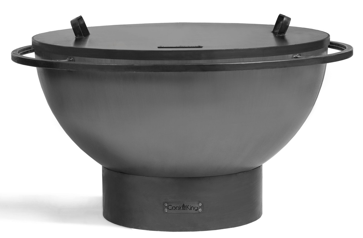 Feuerschale Premium FAT BOY D 85 cm tiefe Grillschale Feuerstelle für Garten Terrasse aus Naturstahl