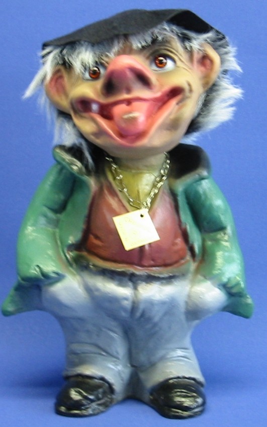 Souvenir Wackel Figur Tramp klein H 16 cm Wackelfigur Original mit Wackelkopf