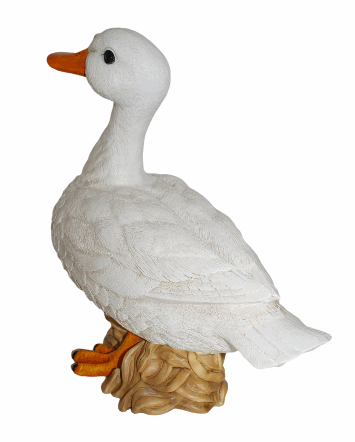 Deko Figur Gans Tierfigur weiße Gänsefigur Gänsemutter Vogel Kollektion Castagna aus Resin H 37 cm