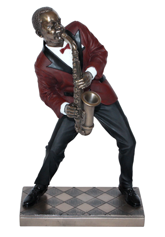Deko Figur Jazz Musiker Figuren Blasinstrumente H 26-30 cm Saxophon Trompete Klarinette Jazz Band