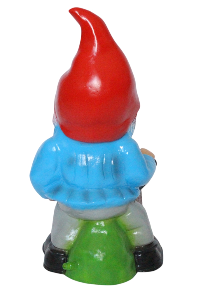 Gartenzwerg am Wasserrad mit Wasserspiel Höhe 41 cm Zwerg Wasserspeier ohne Pumpe