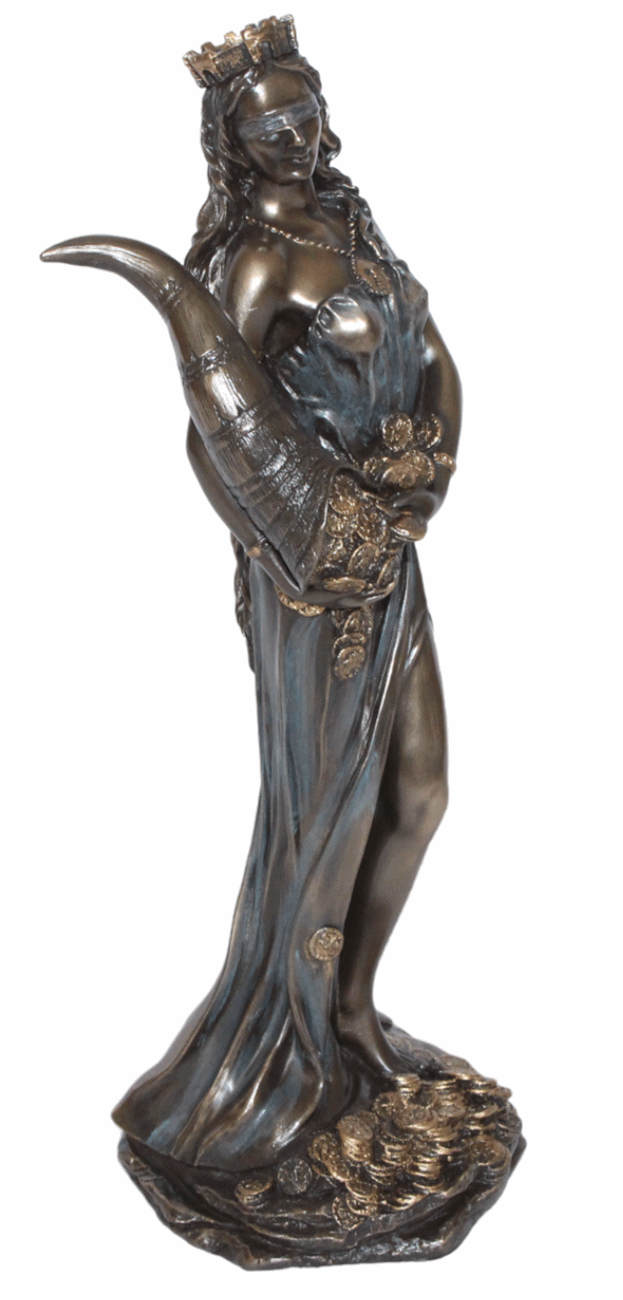 Deko Figur Tyche/ Fortuna H 28 cm römische/ griechische Mythologie Parastone Skulptur