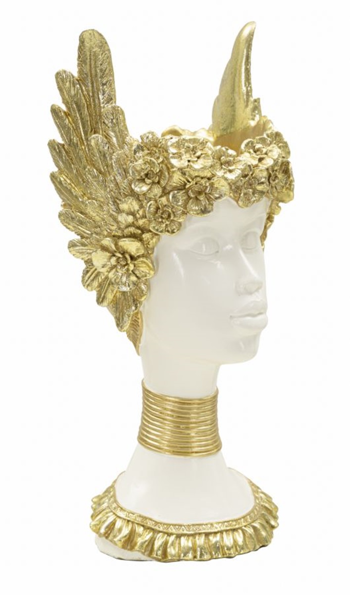 Dekofigur klassische Büste Göttin der Weisheit Athene Skulptur als Vase Behälter nutzbar H 32 cm