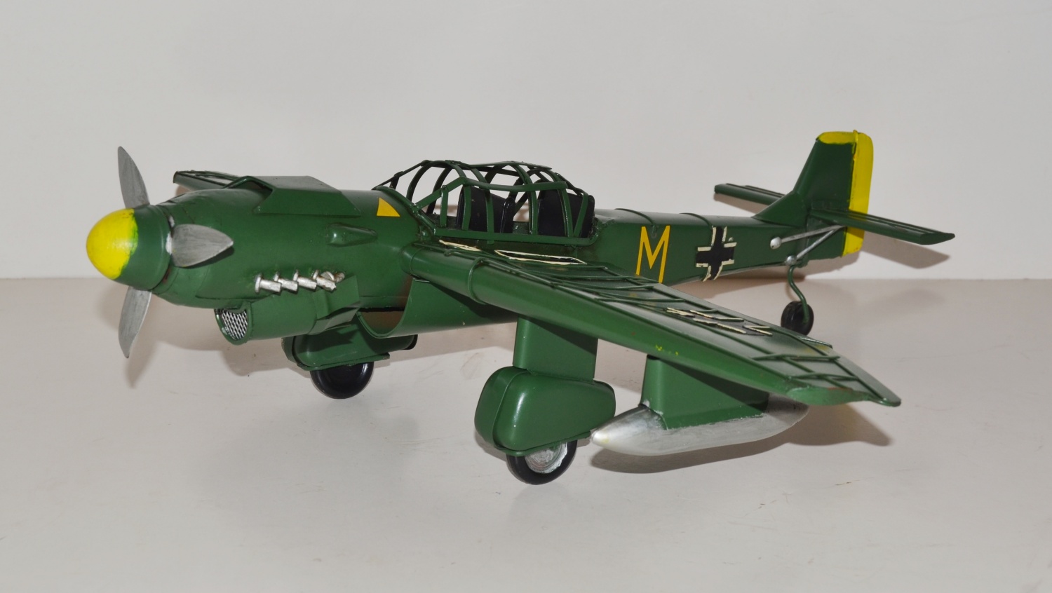 Blechflugzeug Nostalgie Modellflugzeug Oldtimer Marke Junkers Ju 87 Stuka Flugzeug aus Blech L 50 cm