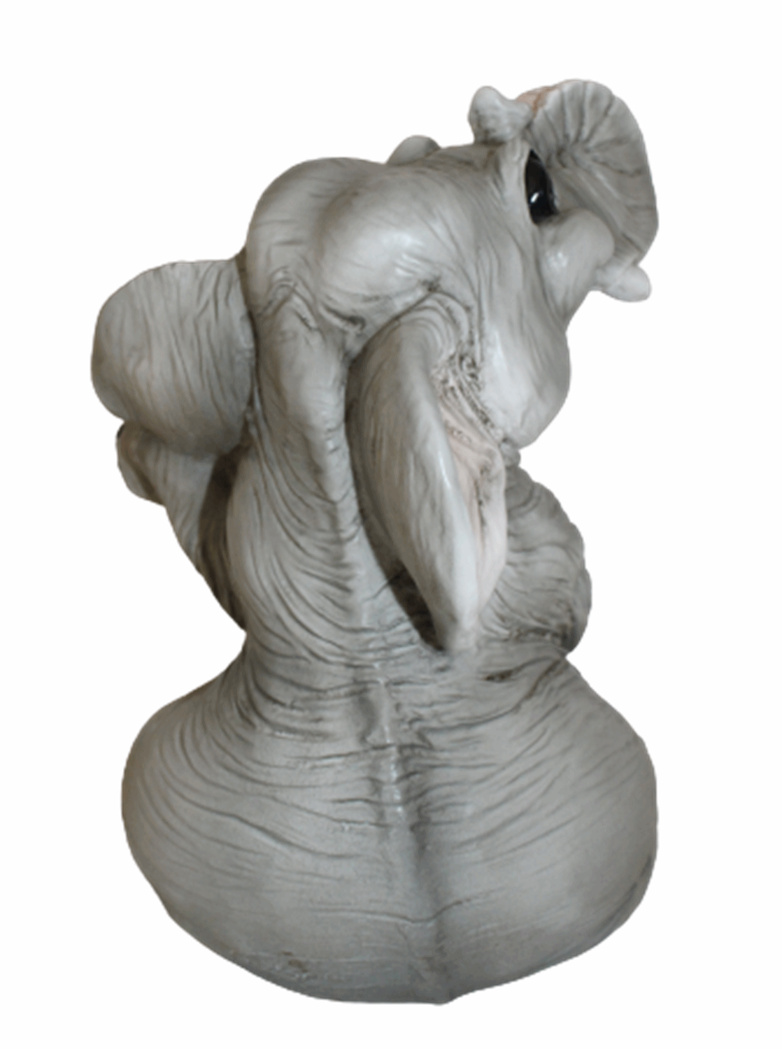 Figur Elefant Baby Elefantenfigur sitzend und lachend Tierfigur Kollektion Castagna Resin H 21 cm
