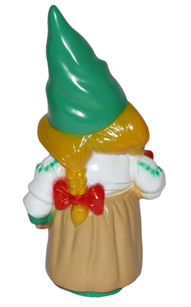 Gartenzwerg Heinzelweibchen Figur Zwerg Frau H 35 cm Gartenfigur aus Kunststoff