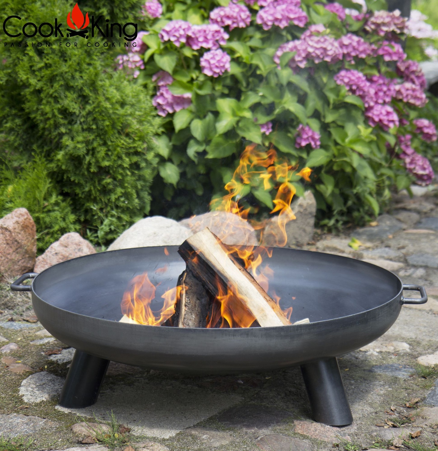 Feuerschale "Bali" Ø 60cm Feuerstelle für den Garten aus Stahl Feuerkorb als Wärmequelle oder Grill