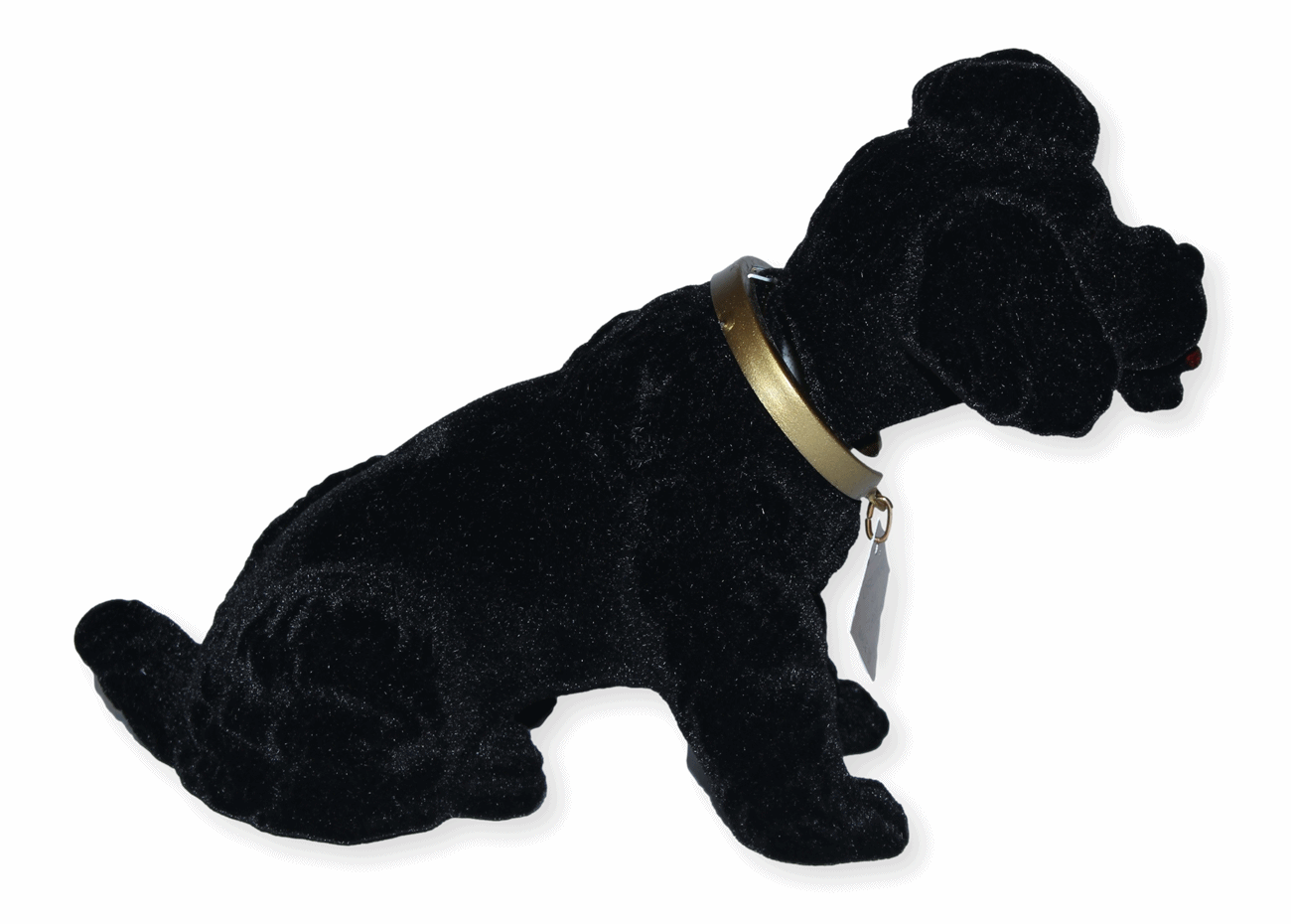 Wackel Figur Hund Pudel Wackelfigur H 13 cm schwarz klein Dekofigur mit Wackelkopf