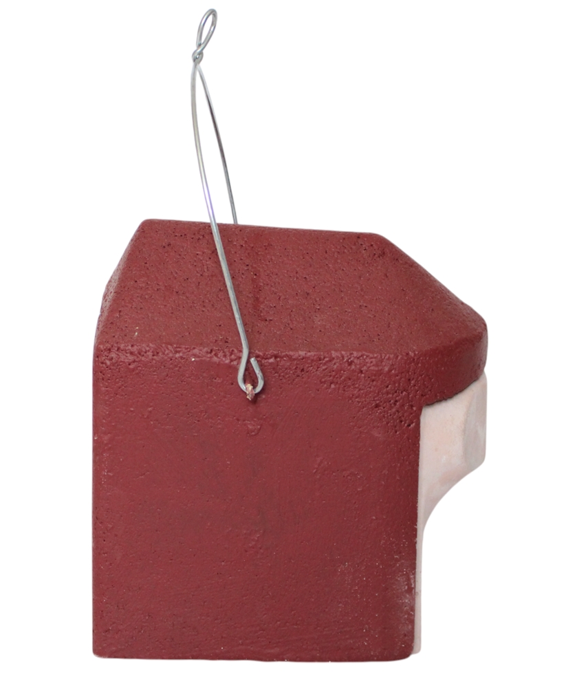 Naturschutzprodukt Satz 2 Stück Nisthöhle Typ 2GR rot oval Flugloch 30x45 mm Katzen- und Maderschutz
