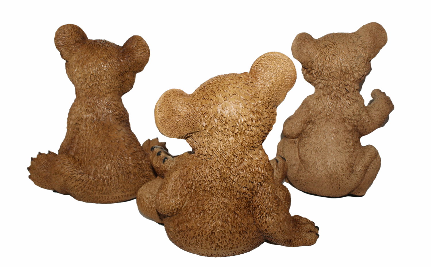 Dekofigur Sammler Tierfigur Bärfigur junge Bären 3-er Satz Kollektion Castagna aus Resin H 21-24 cm