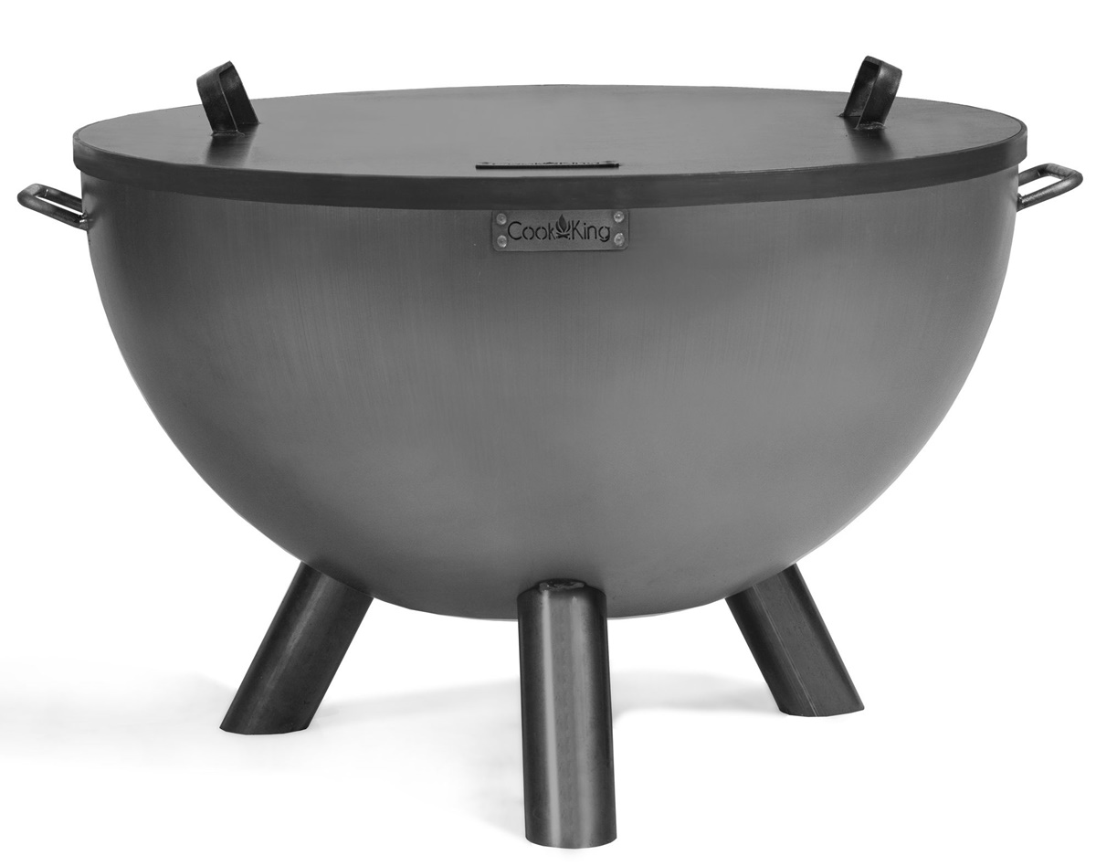 Feuerschale Premium KONGO D 85 cm tiefe Grillschale Feuerstelle für Garten Terrasse aus Naturstahl