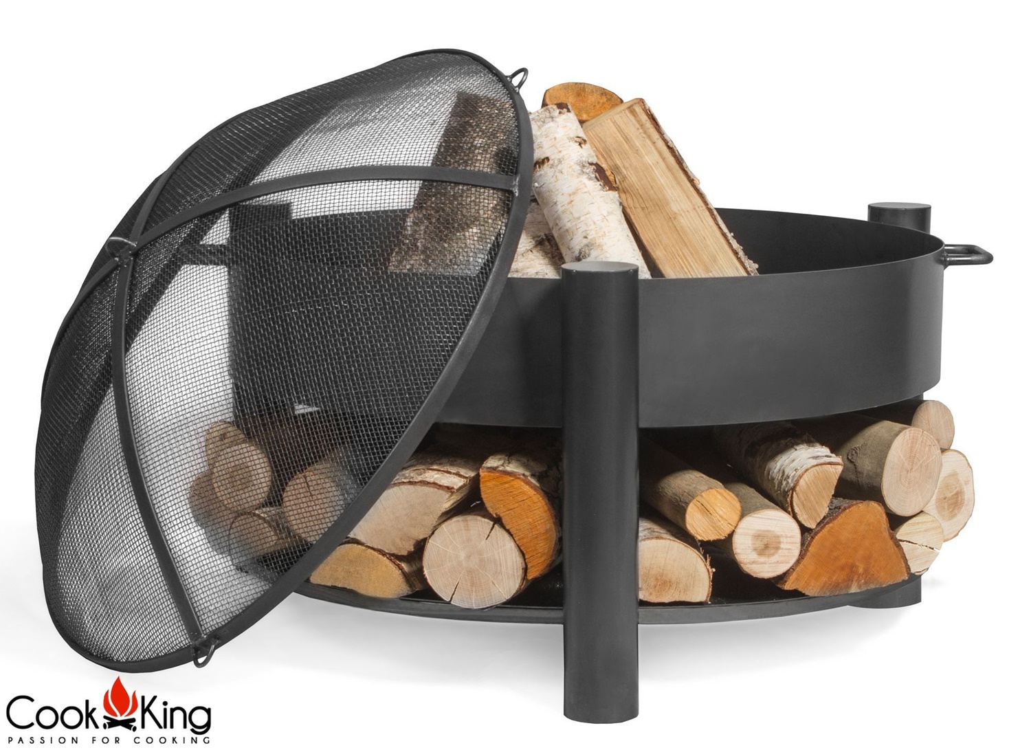 Feuerschale "Montana" Ø 80 cm Feuerstelle für Garten aus Stahl Feuerkorb als Wärmequelle oder Grill