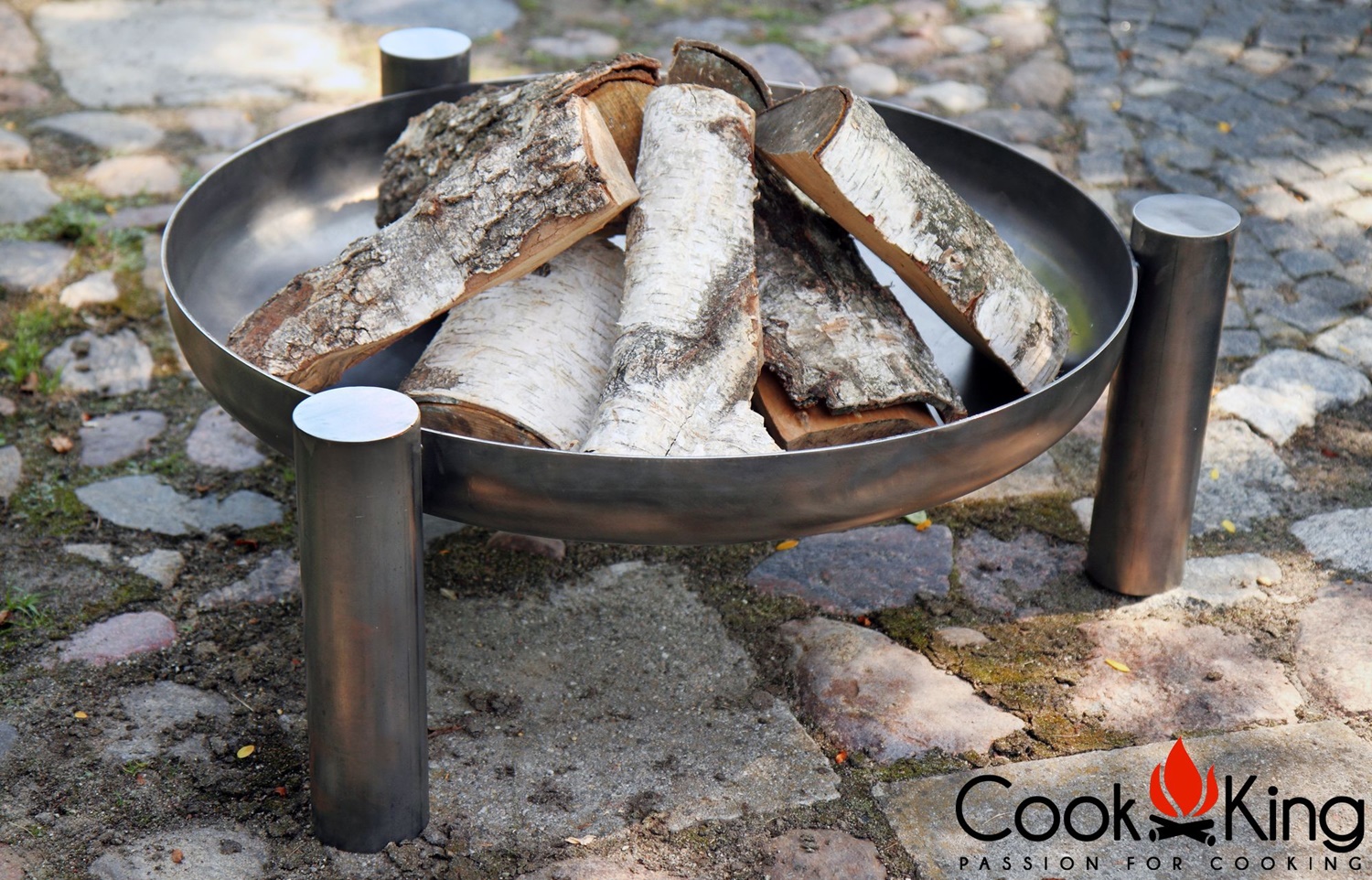 Feuerschale "Palma" Ø 70 cm Feuerstelle für den Garten aus Stahl Feuerkorb als Wärmequelle oder Gril