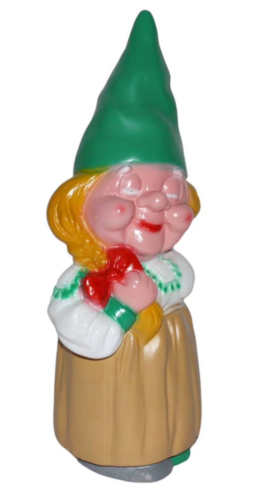 Gartenzwerg Heinzelweibchen Figur Zwerg Frau H 35 cm Gartenfigur aus Kunststoff
