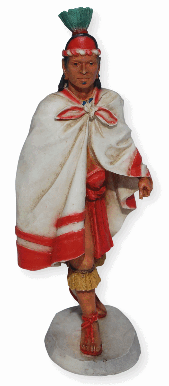 Indianerfigur Indianer Nezahualcoyotl "Hungriger Koyote" H 18,5 cm Native American Figur Castagna