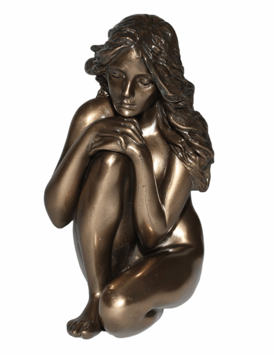 Deko Figur Body Talk Kollektion Frauenakt Frau sitzend H 13 cm Skulptur Figur