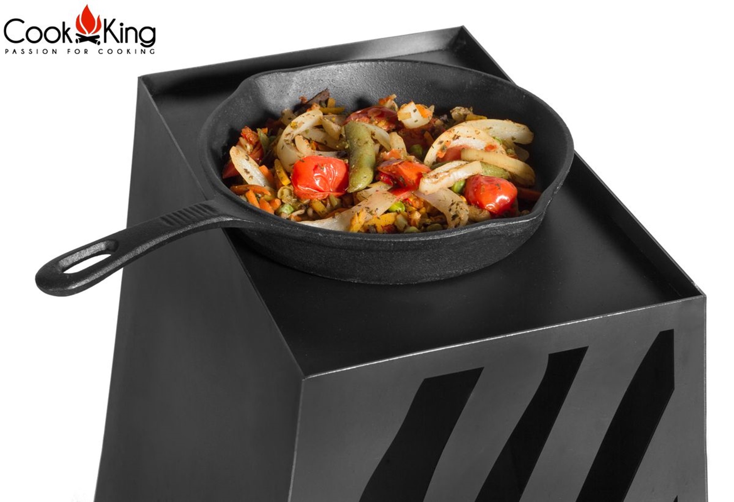 Gartenkamin "Lima" Gartenofen H 108cm zum Heizen und Grillen Terrassenofen aus Naturstahl Kamin Ofen