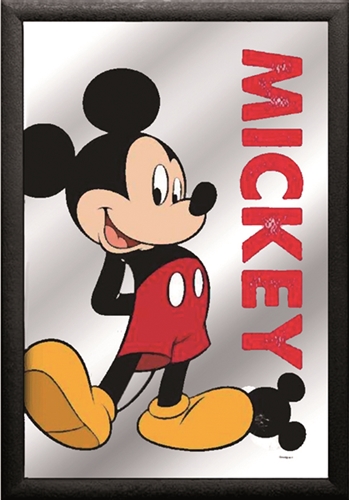 Set: 2 Spiegelbilder Mickey Mouse 30x20 cm Kinderzimmer Deko Bild Wandbilder