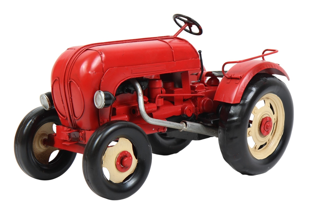 Blechtraktor Nostalgie Modellauto Oldtimer Marke Porsche Super L 319 Traktor Modell aus Blech L 28cm