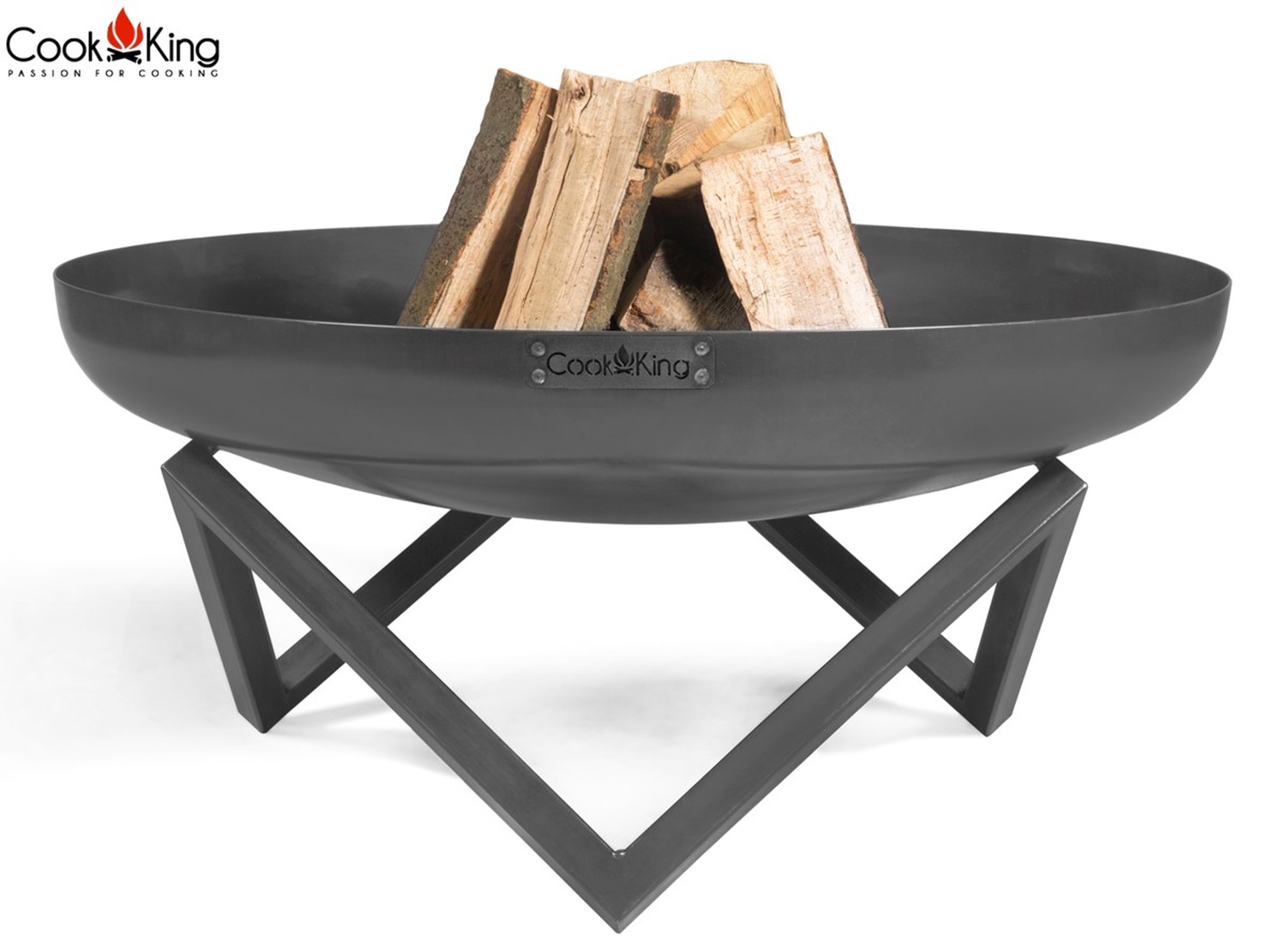 Feuerschale "Santiago" Ø 60 cm Feuerstelle für Garten aus Stahl Feuerkorb als Wärmequelle oder Grill